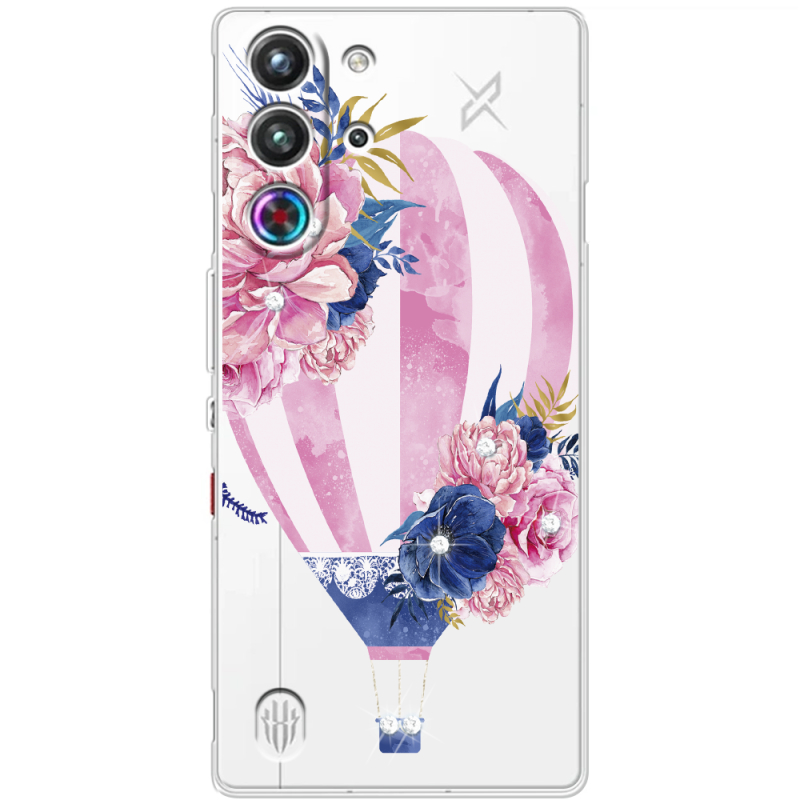 Чохол зі стразами Nubia RedMagic 10 Pro Pink Air Baloon
