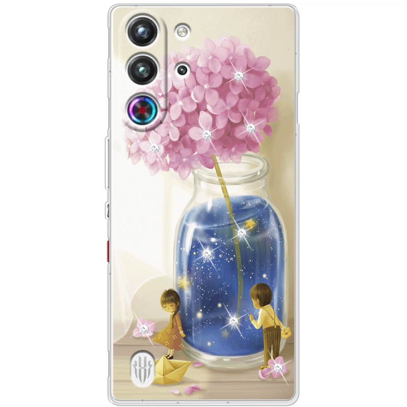 Чохол зі стразами Nubia RedMagic 10 Pro Little Boy and Girl