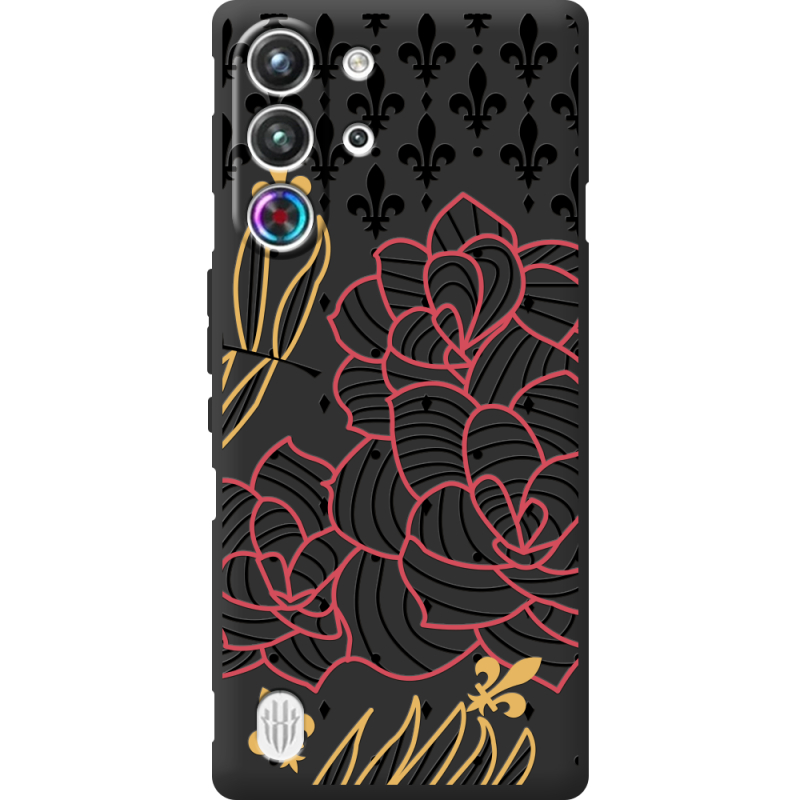 Чорний чохол BoxFace Nubia RedMagic 10 Pro FranceFlowers