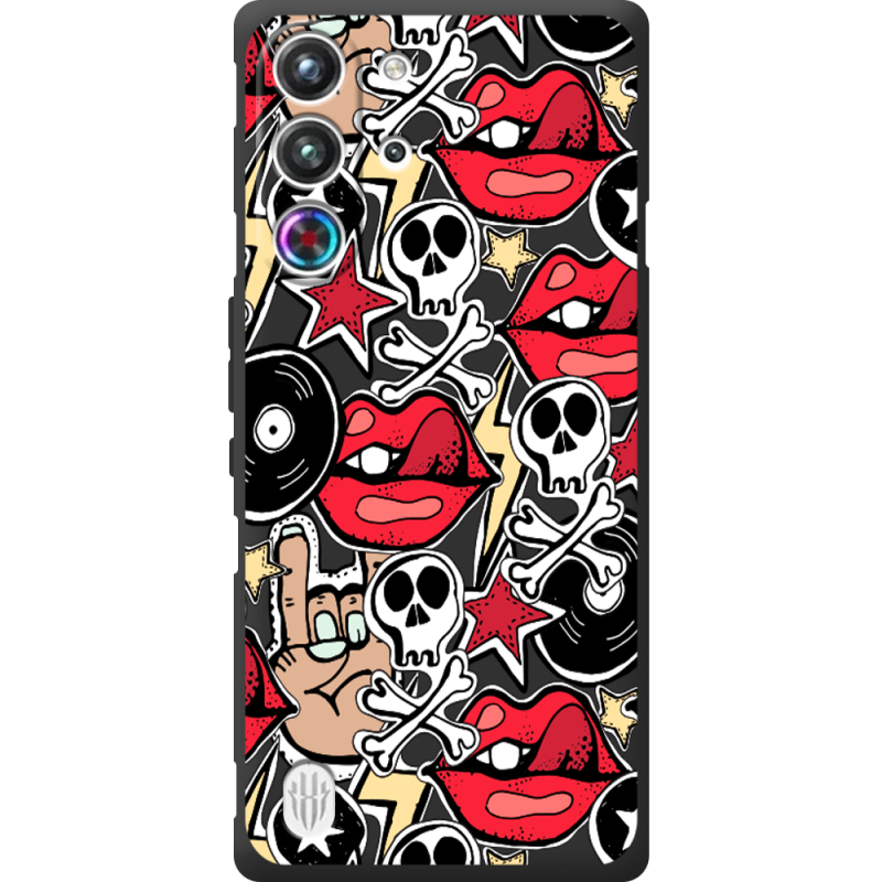 Чорний чохол BoxFace Nubia RedMagic 10 Pro Rock Graffiti