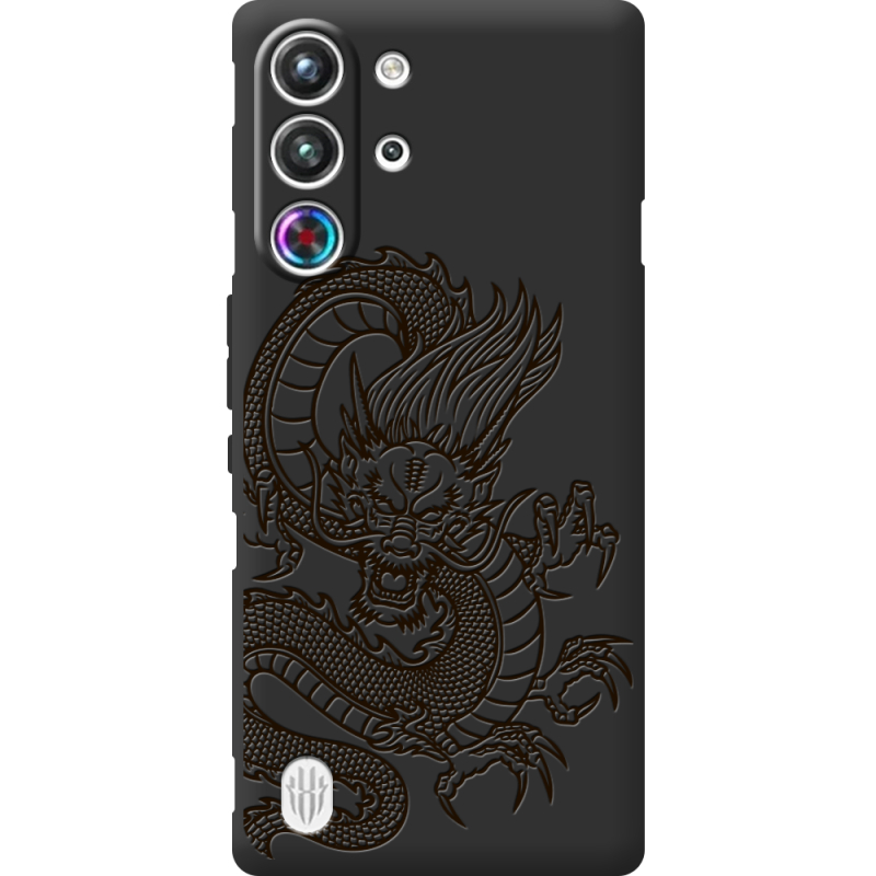 Чорний чохол BoxFace Nubia RedMagic 10 Pro Chinese Dragon