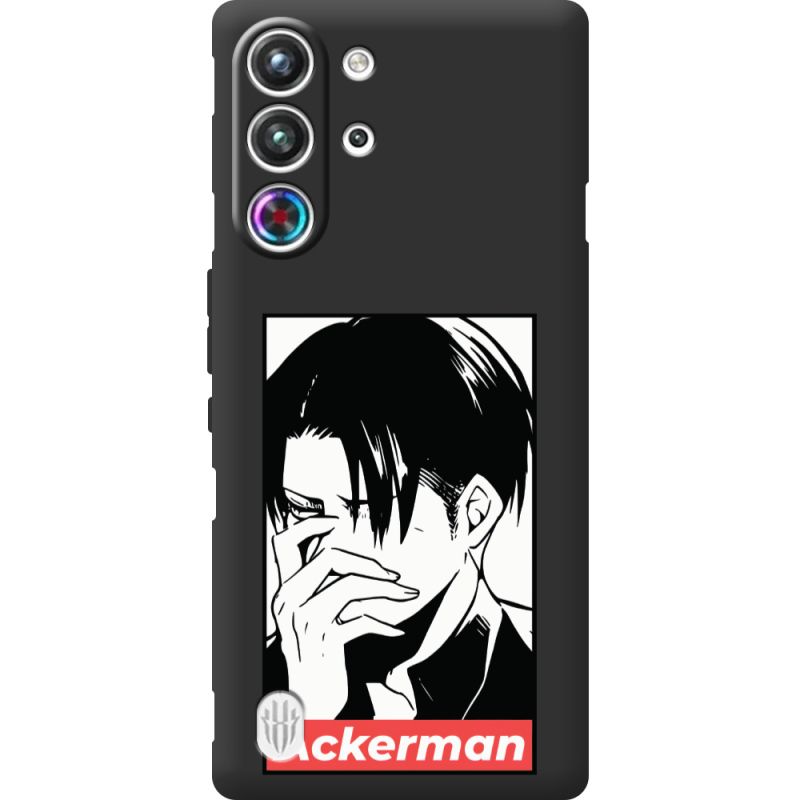 Чорний чохол BoxFace Nubia RedMagic 10 Pro Attack On Titan - Ackerman