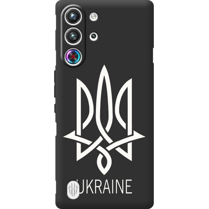 Чорний чохол BoxFace Nubia RedMagic 10 Pro Тризуб монограмма ukraine