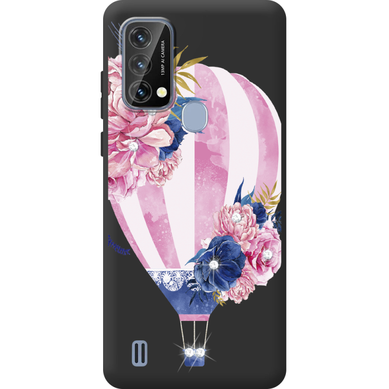 Чохол зі стразами Blackview A50 Pink Air Baloon
