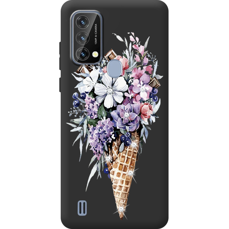 Чохол зі стразами Blackview A50 Ice Cream Flowers