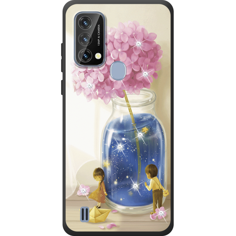 Чохол зі стразами Blackview A50 Little Boy and Girl