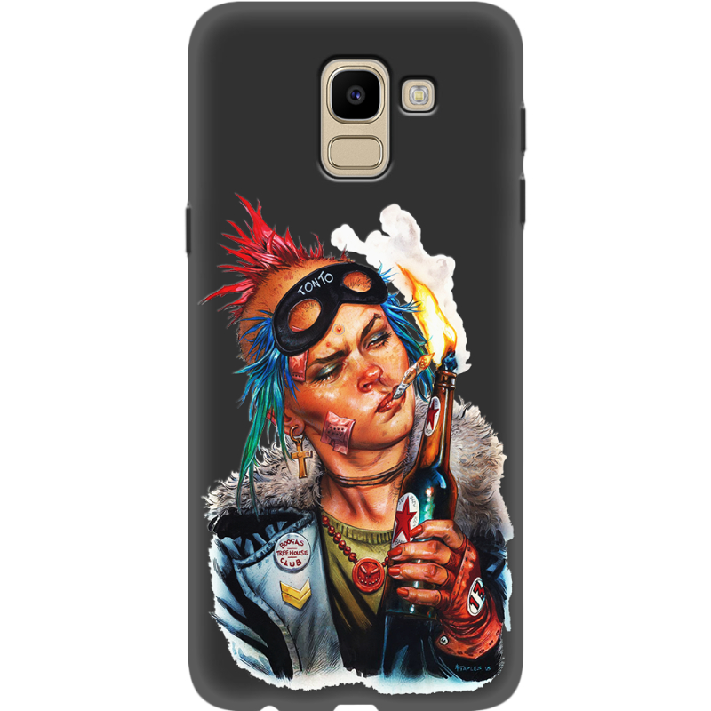 Черный чехол Uprint Samsung J600 Galaxy J6 2018 Tanker Girl