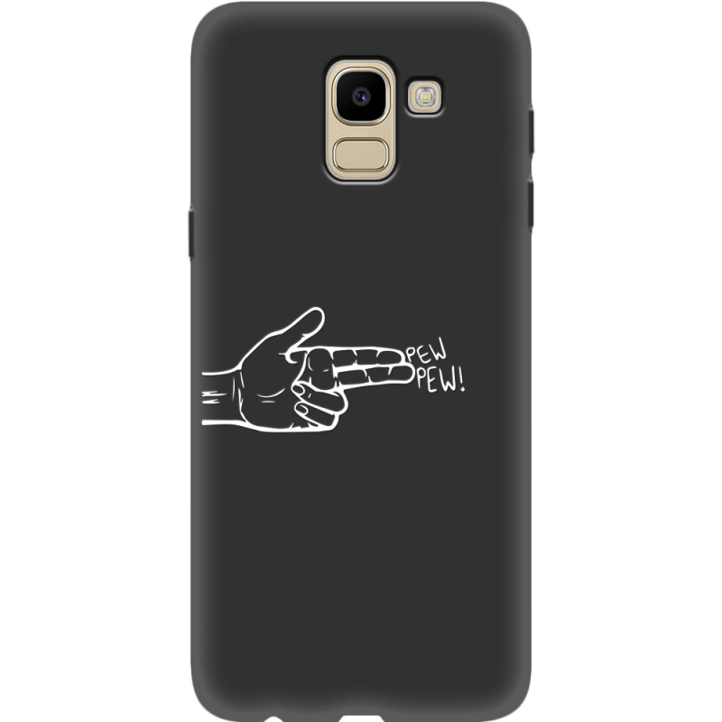 Черный чехол Uprint Samsung J600 Galaxy J6 2018 Pew Pew