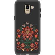 Черный чехол Uprint Samsung J600 Galaxy J6 2018 Ukrainian Ornament