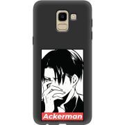 Черный чехол Uprint Samsung J600 Galaxy J6 2018 Attack On Titan - Ackerman