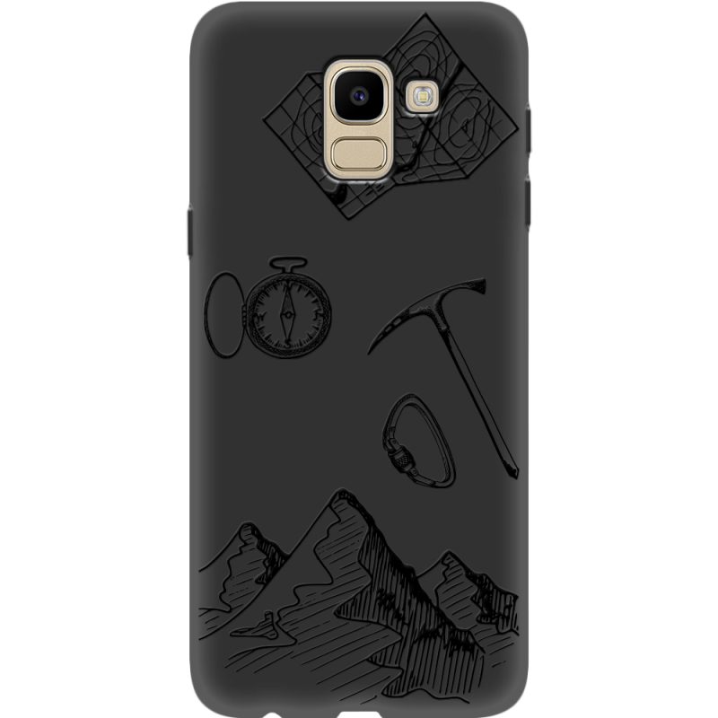 Черный чехол Uprint Samsung J600 Galaxy J6 2018 Mountains