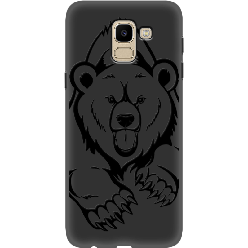 Черный чехол Uprint Samsung J600 Galaxy J6 2018 Grizzly Bear