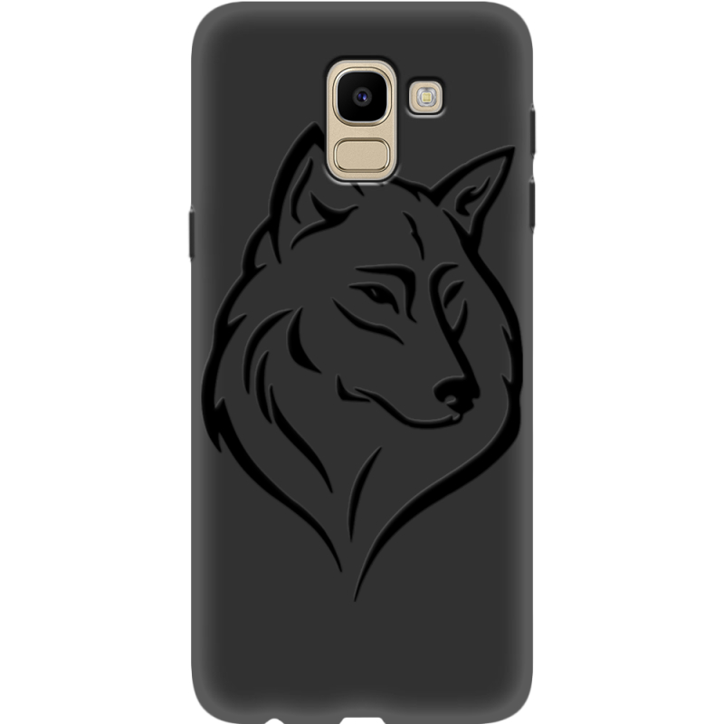 Черный чехол Uprint Samsung J600 Galaxy J6 2018 Wolf