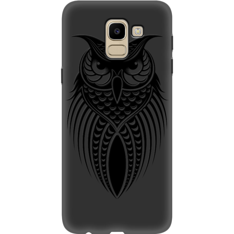 Черный чехол Uprint Samsung J600 Galaxy J6 2018 Owl