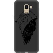 Черный чехол Uprint Samsung J600 Galaxy J6 2018 Wolf and Raven