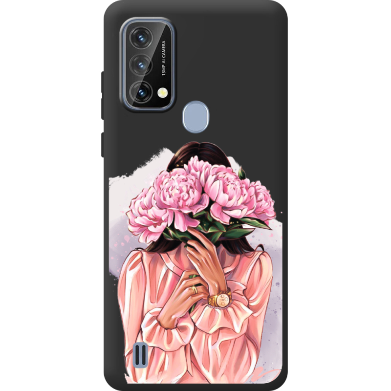 Прозорий чохол BoxFace Blackview A50 Девушка с Пионами