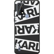 Чорний чохол BoxFace Blackview A50 White Karl