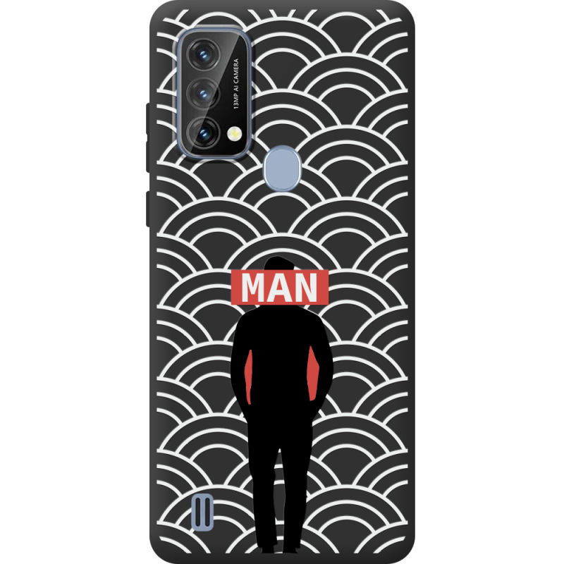 Чорний чохол BoxFace Blackview A50 Man Pattern