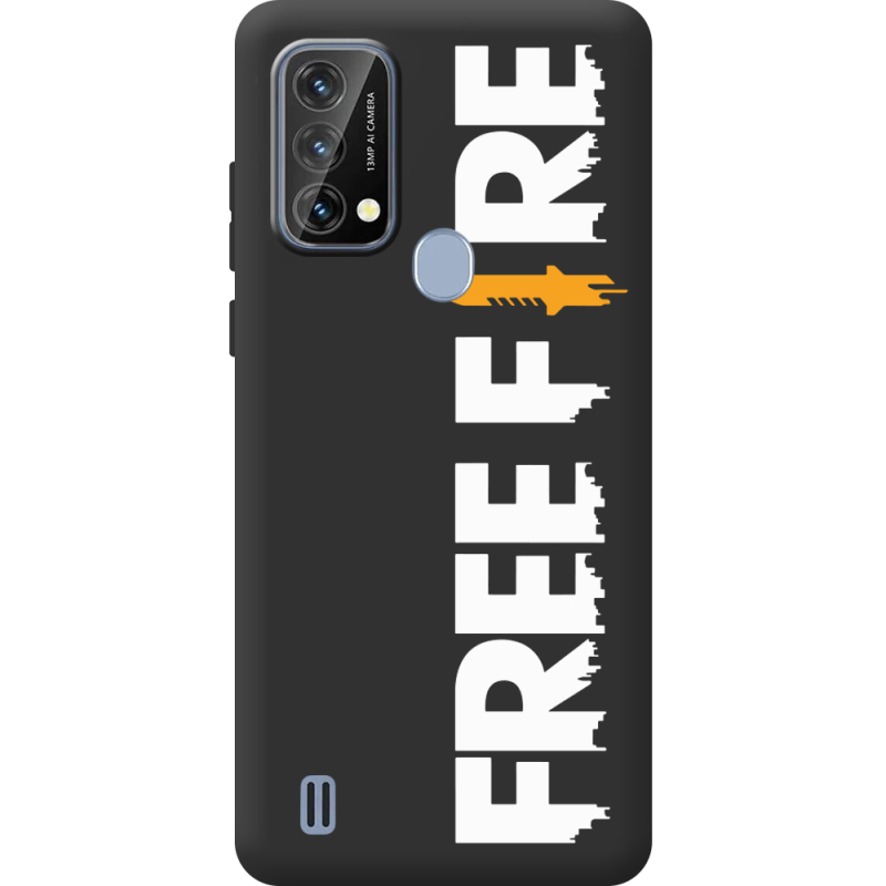 Чорний чохол BoxFace Blackview A50 Free Fire White Logo