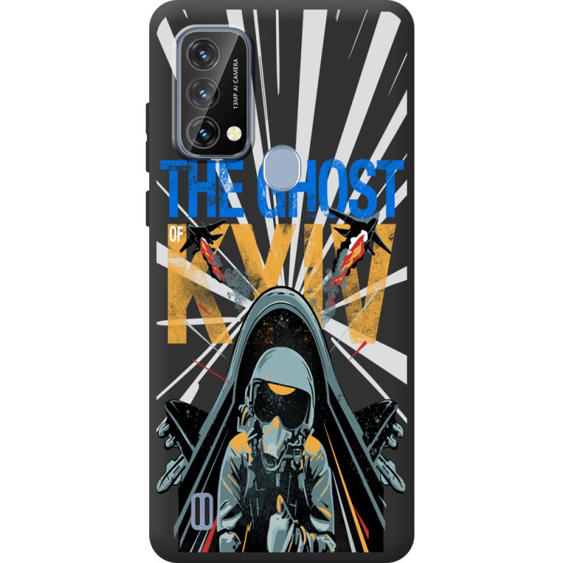 Чорний чохол BoxFace Blackview A50 Привид Києва в дії