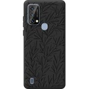 Чорний чохол BoxFace Blackview A50 Leaves