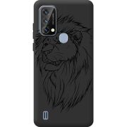 Чорний чохол BoxFace Blackview A50 Lion