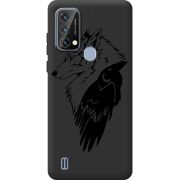 Чорний чохол BoxFace Blackview A50 Wolf and Raven