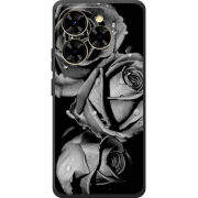 Чохол BoxFace Blackview Shark 9 Black and White Roses