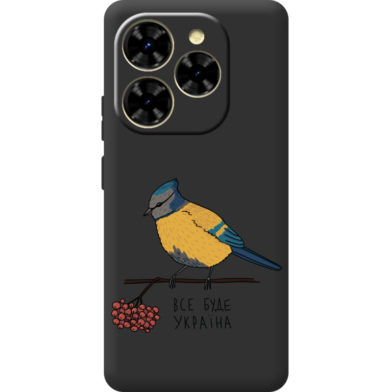 Прозорий чохол BoxFace Blackview Shark 9 Синиця і калина