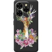 Чохол зі стразами Blackview Shark 9 Deer with flowers