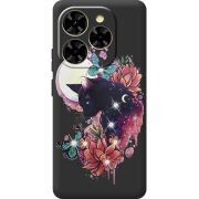Чохол зі стразами Blackview Shark 9 Cat in Flowers