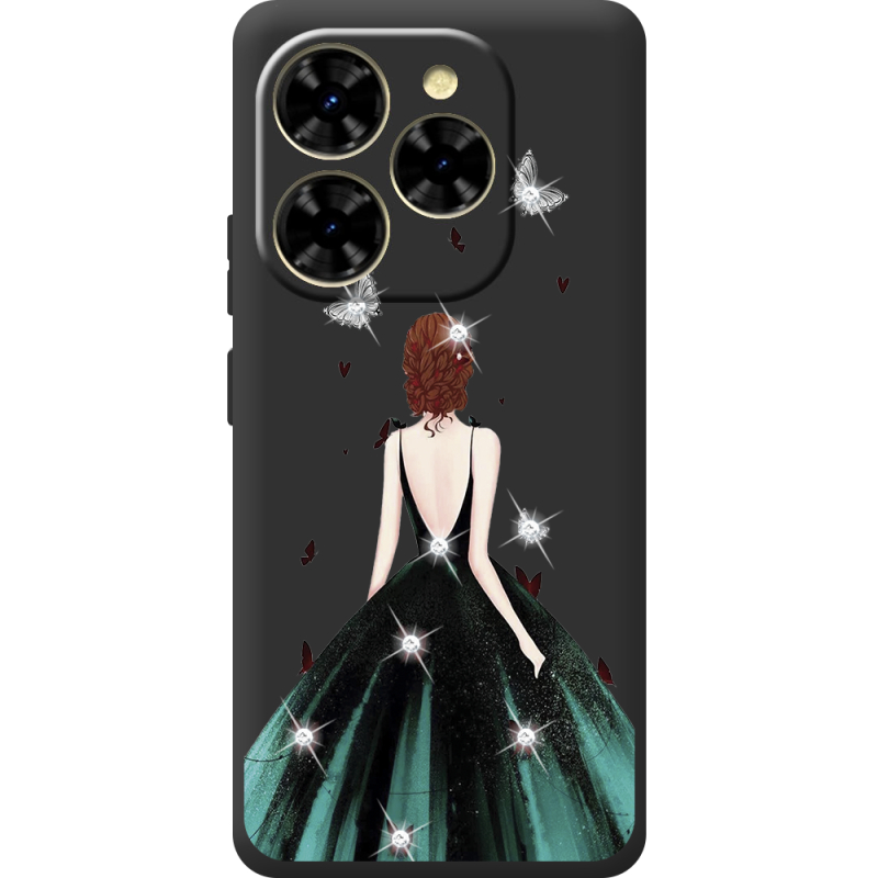 Чохол зі стразами Blackview Shark 9 Girl in the green dress