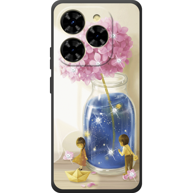 Чохол зі стразами Blackview Shark 9 Little Boy and Girl