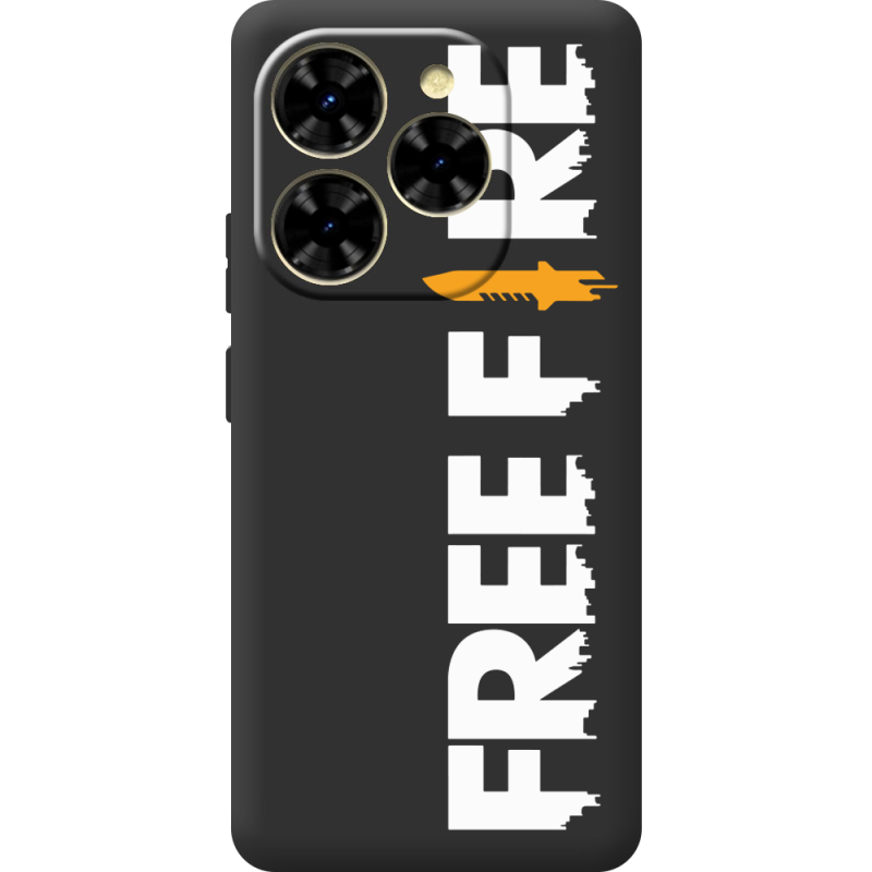 Чорний чохол BoxFace Blackview Shark 9 Free Fire White Logo
