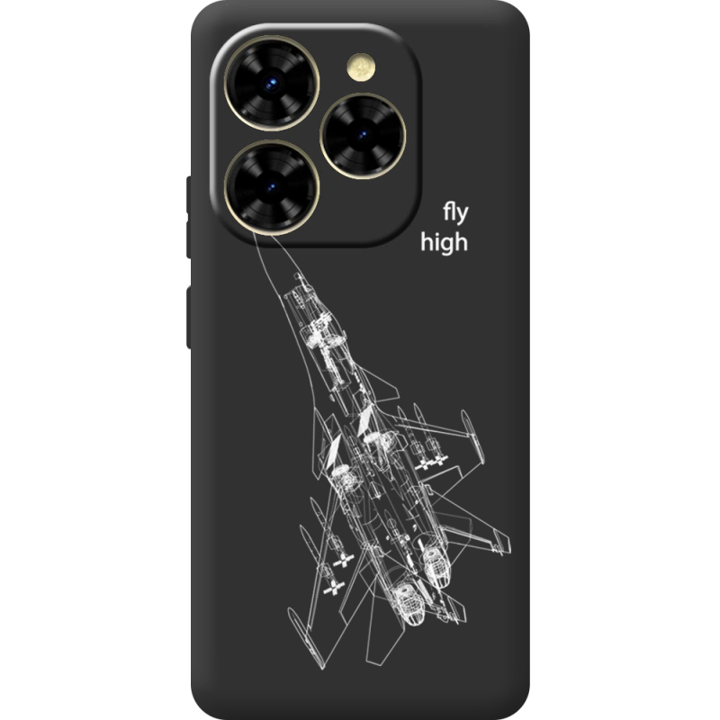 Чорний чохол BoxFace Blackview Shark 9 Військовий літак