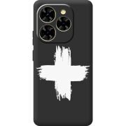 Чорний чохол BoxFace Blackview Shark 9 Білий хрест ЗСУ