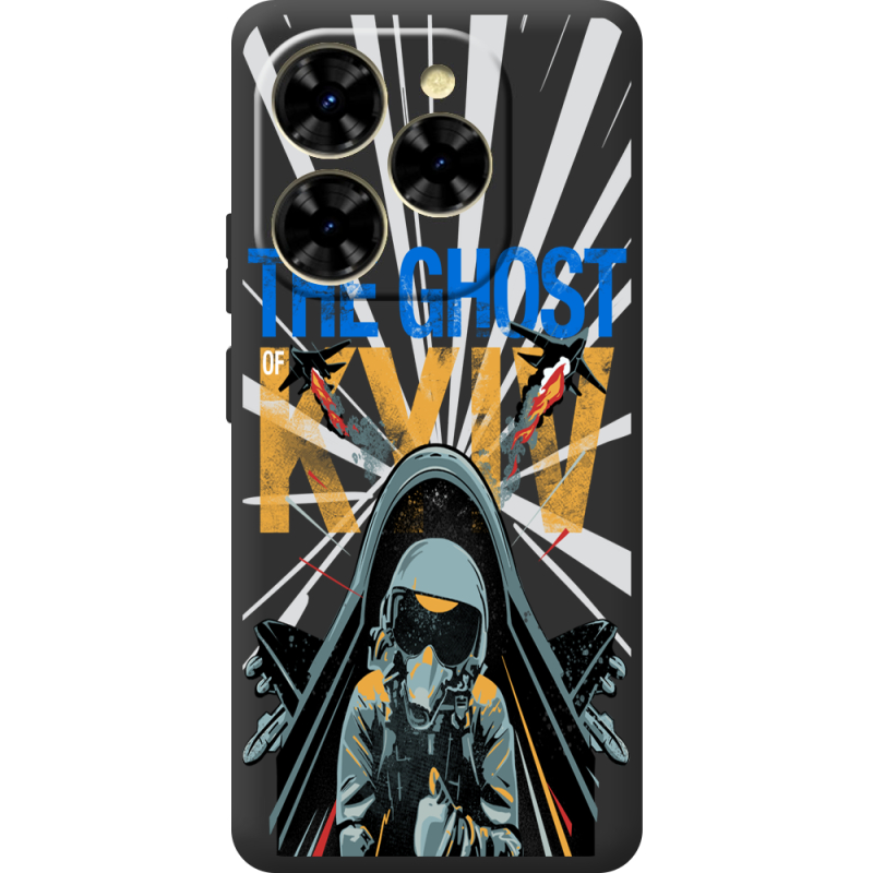 Чорний чохол BoxFace Blackview Shark 9 Привид Києва в дії