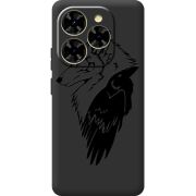 Чорний чохол BoxFace Blackview Shark 9 Wolf and Raven