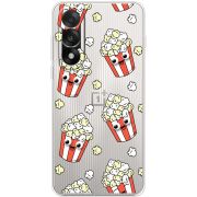 Прозорий чохол BoxFace OnePlus Nord 5 с 3D-глазками Popcorn