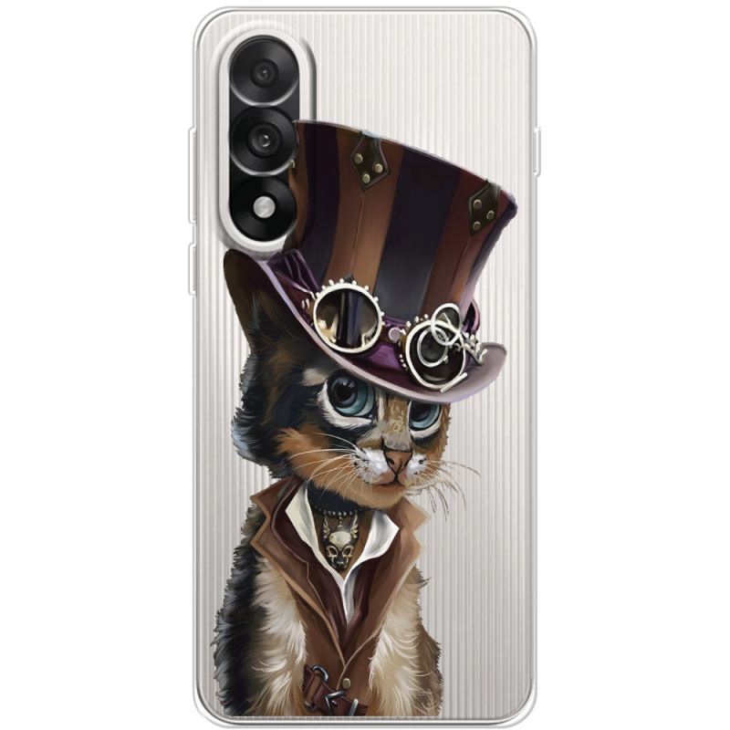 Прозорий чохол BoxFace OnePlus Nord 5 Steampunk Cat