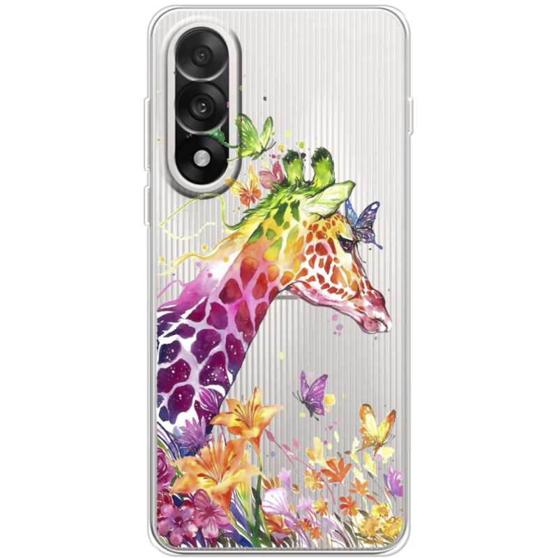 Прозорий чохол BoxFace OnePlus Nord 5 Colorful Giraffe