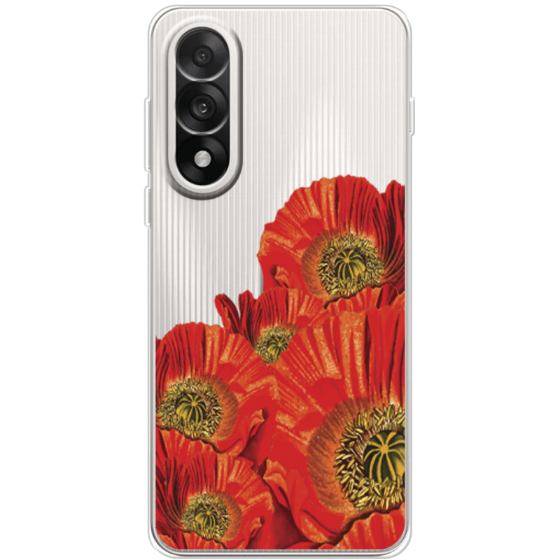 Прозорий чохол BoxFace OnePlus Nord 5 Red Poppies