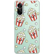 Прозорий чохол BoxFace OnePlus Nord CE5 с 3D-глазками Popcorn