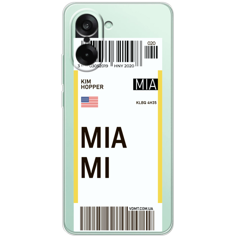 Прозорий чохол BoxFace OnePlus Nord CE5 Ticket Miami