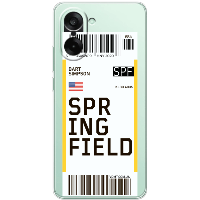 Прозорий чохол BoxFace OnePlus Nord CE5 Ticket Springfield