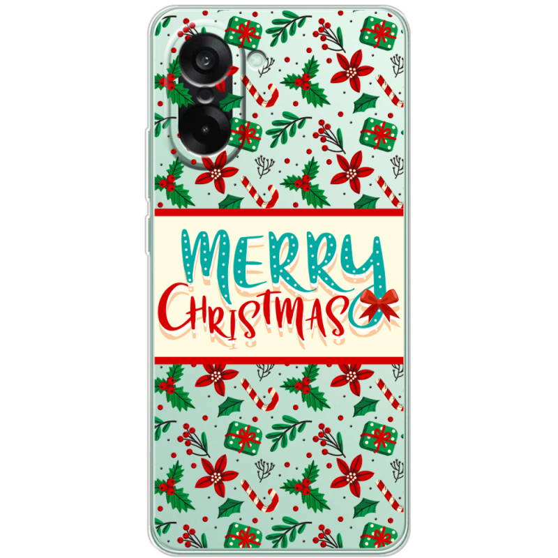 Прозорий чохол BoxFace OnePlus Nord CE5 Vintage Christmas Pattern