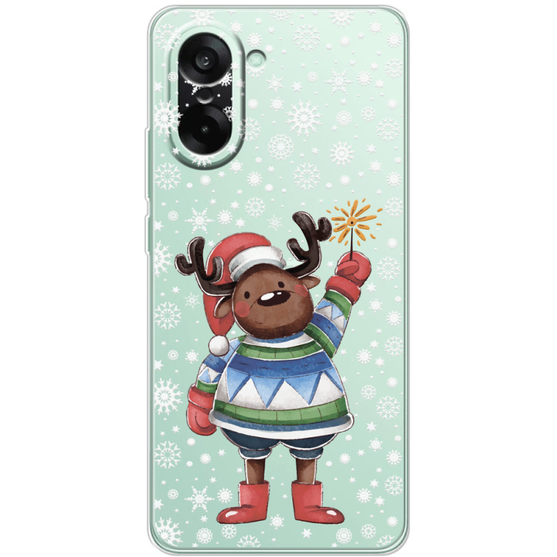 Прозорий чохол BoxFace OnePlus Nord CE5 Christmas Deer with Snow