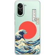 Прозорий чохол BoxFace OnePlus Nord CE5 Большая волна в Канагаве