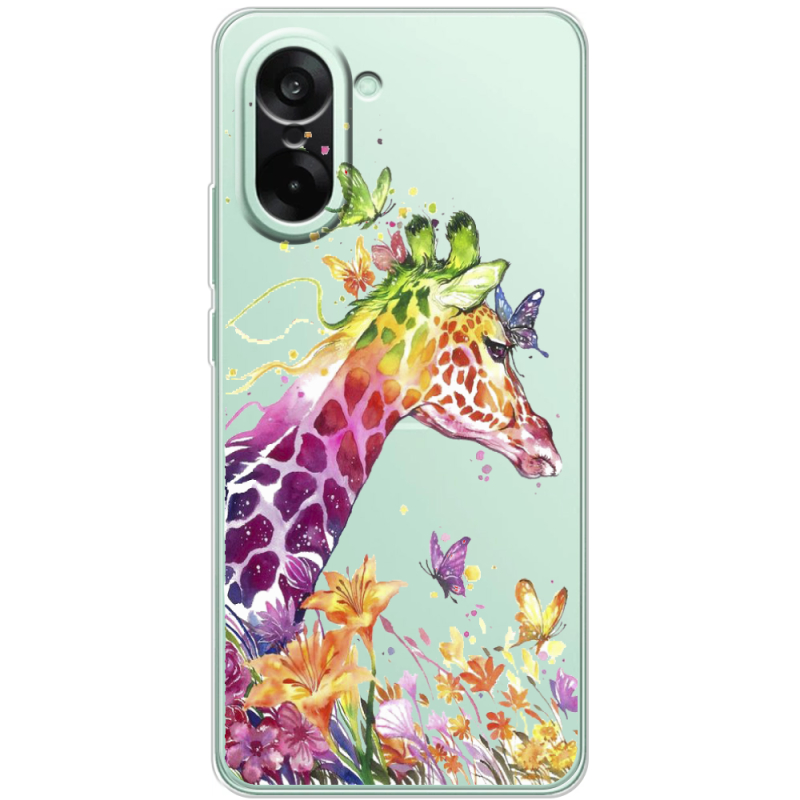 Прозорий чохол BoxFace OnePlus Nord CE5 Colorful Giraffe