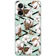 Прозорий чохол BoxFace OnePlus Nord CE5 Cotton flowers